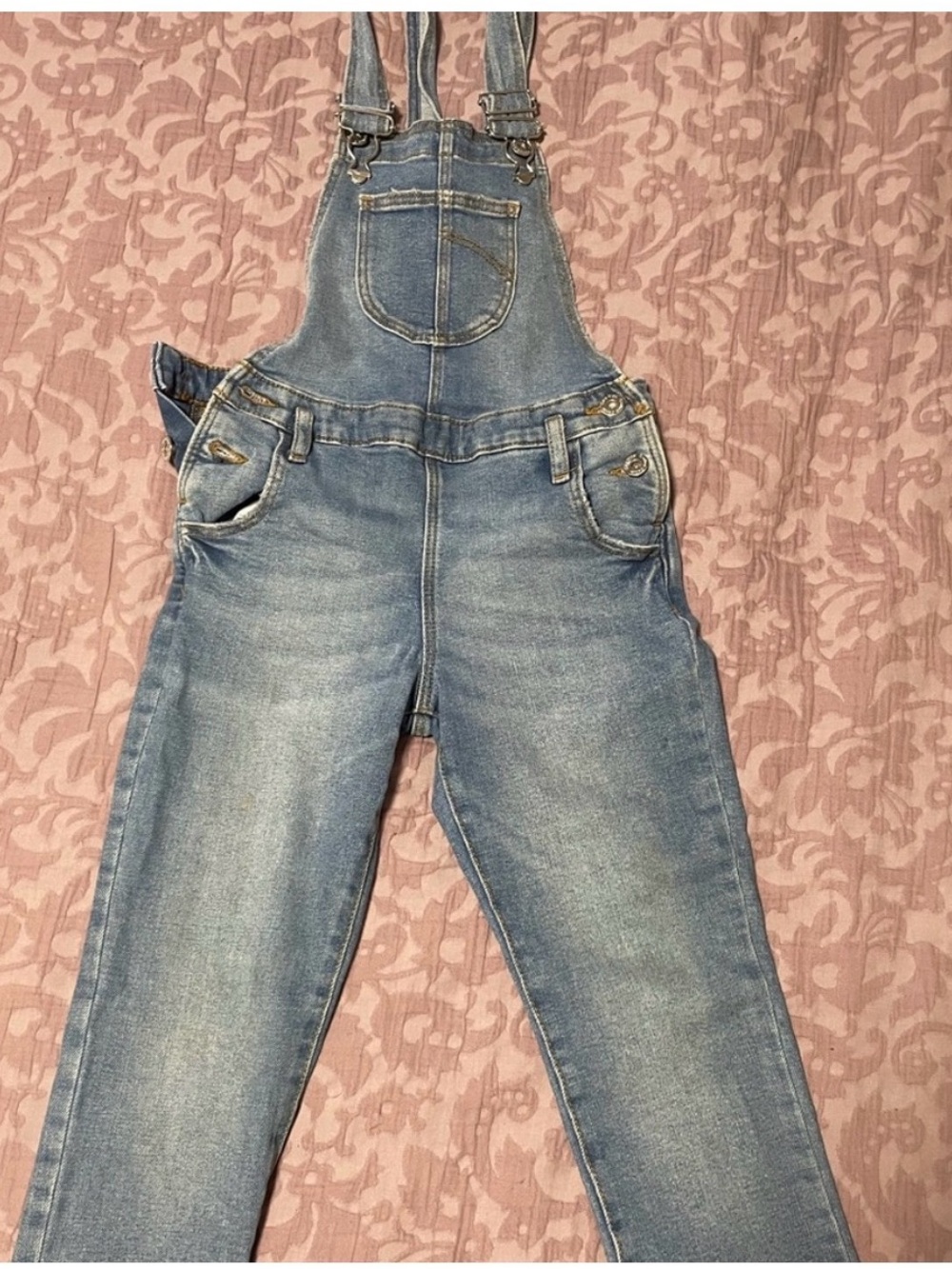 Zara Light Blue Denim Overall One-Piece